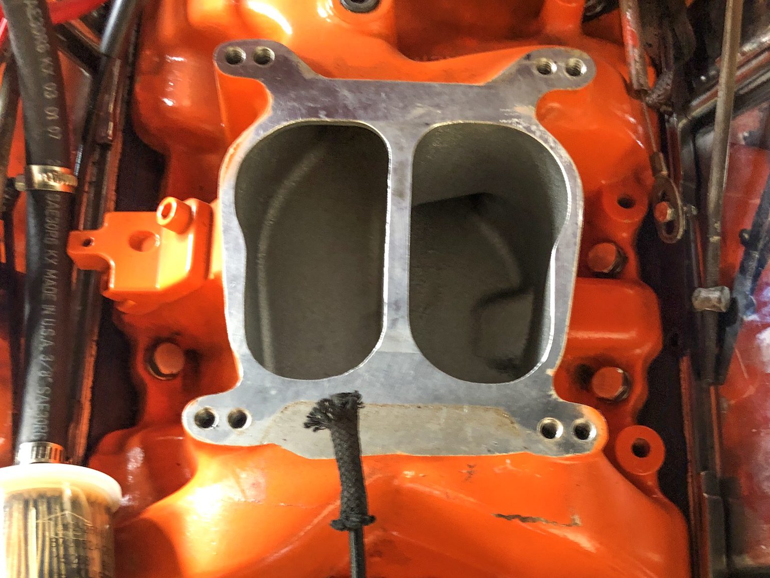 Carburetor spacer The Chevrolet Camaro